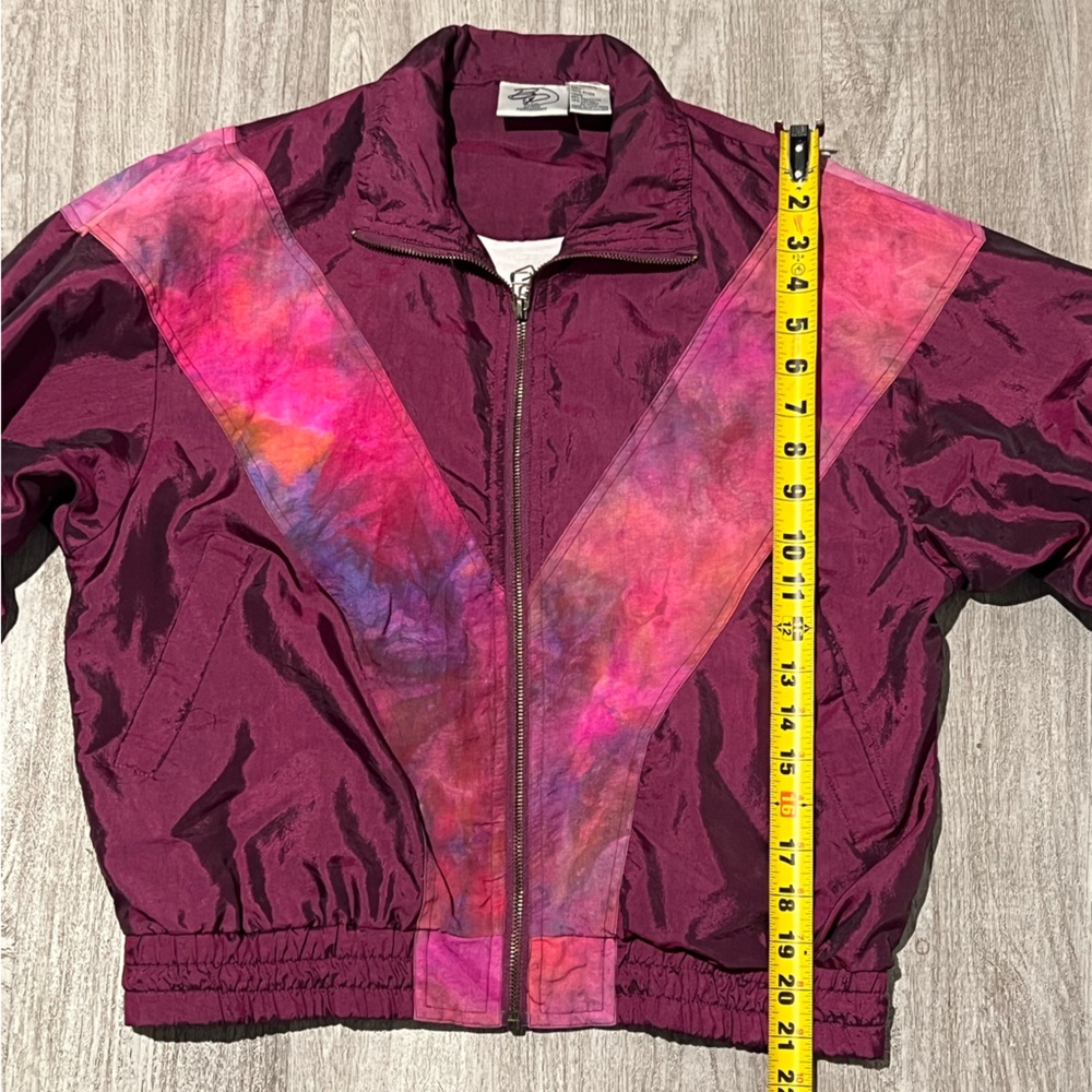 Vintage Beyond Performance metallic maroon windbreaker - Picture 12 of 17